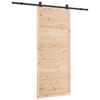 vidaXL Porta scorrevole Naturale 90 x 208 cm Pino massello