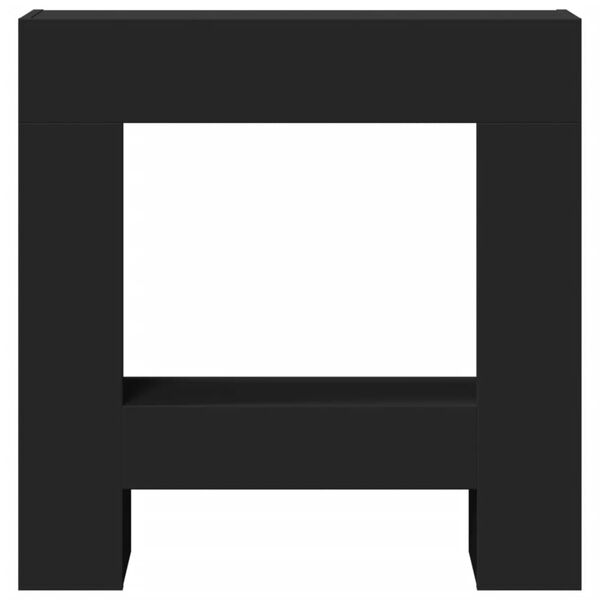 vidaXL Cornice per Camino Nera 81x18x82 cm in Truciolato