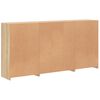 vidaXL Credenza con Luci LED Rovere Sonoma 202x37x100 cm