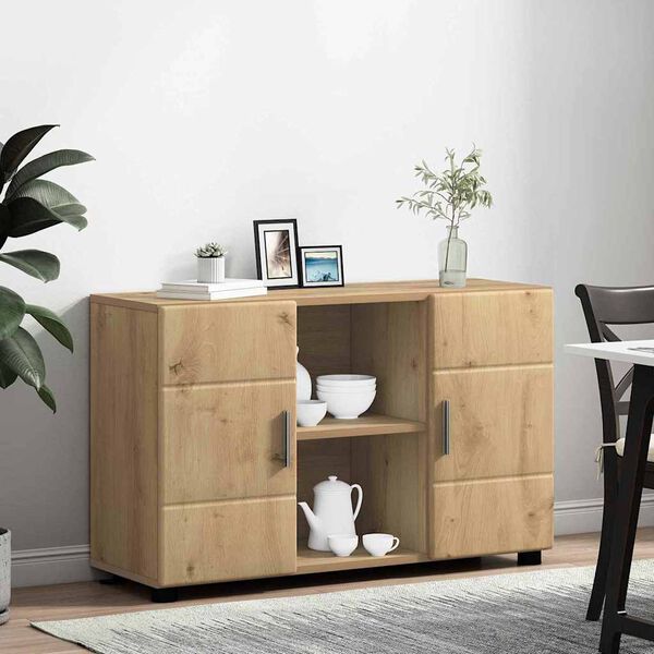 vidaXL Credenza con porta Rovere artigianale 88,5 x 30,5 x 55,5 cm