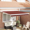 vidaXL Tenda da Sole Rosso e Nero 350 x 250 x 165 cm