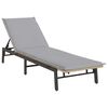 vidaXL Lettino Prendisole con Cuscini Beige in Polyrattan