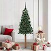 vidaXL Albero di Natale snodato con 300 LED con supporto Verde 180 cm