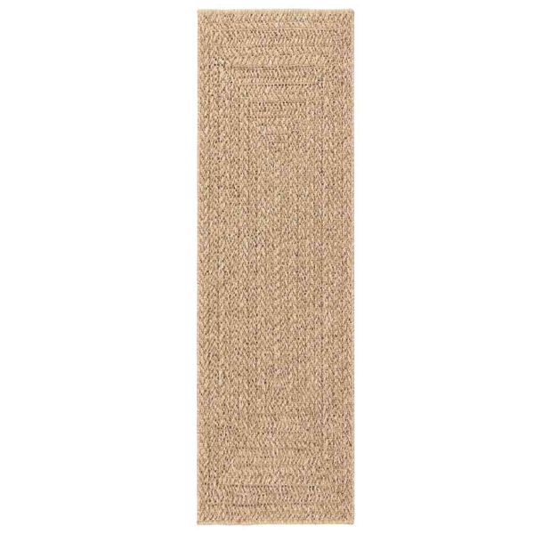 vidaXL Tappeto ZIZUR Beige 200x200 cm Aspetto Iuta Interni ed Esterni
