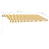 vidaXL Tenda da Sole Retrattile Manuale LED 450x300 cm Gialla Bianca