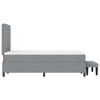 vidaXL Letto a molle con materasso Grigio chiaro 120 x 190 cm Tessuto