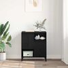 vidaXL Credenza Rovere Nero 60 x 35 x 70 cm Legno multistrato