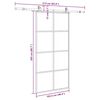 vidaXL Porta Scorrevole con Ferramenta Nera 102,5x205 cm in Vetro ESG