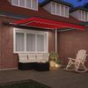 vidaXL Tenda Retrattile Rosso 350 x 250 cm Tessuto