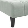 vidaXL Chaise Longue in Velluto Grigio Chiaro