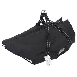 vidaXL Cappotto per Cani Nero L44 Pile e Poliestere