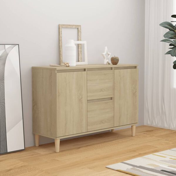 vidaXL Credenza Rovere Sonoma 101x35x70 cm in Legno Multistrato