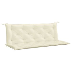 vidaXL Cuscini Panca Giardino 2pz Bianco Crema 150x50x7 Tessuto Oxford