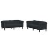 vidaXL Set di Divani 2 pz Nero in Velluto