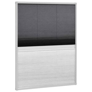 vidaXL Zanzariera Plissettata in Alluminio 60x80 cm con Tendina