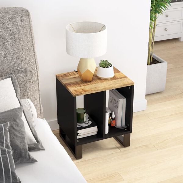vidaXL Tavolino 40x31x46 cm Legno Massello Mango e Legno Multistrato