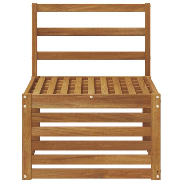 vidaXL Divano centrale per esterno Legno di Acacia Massello Naturale