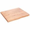 vidaXL Ripiano Muro Marrone 60x50x(2-4) cm Massello Rovere Trattato