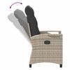 vidaXL Sedia da giardino reclinabile Grigio chiaro e grigio scuro