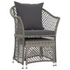 vidaXL Set di Divani da Giardino 2 pz con Cuscini in Polyrattan Grigio