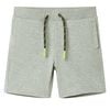 vidaXL Pantaloncini per Bambini con Coulisse Cachi Chiaro M&eacute;lange 140