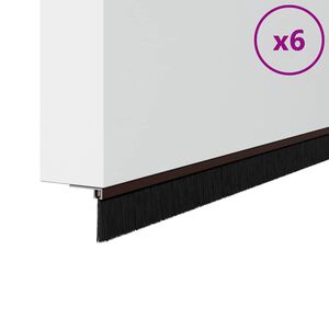 vidaXL Spazzole per porte a vite 6 pz Marrone 100 cm Lega di alluminio