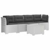 vidaXL Divano da Giardino a 4 Posti con Cuscini in Stile Rattan PP