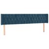 vidaXL Testiera ad Orecchio Blu Scuro 183x16x78/88 cm in Velluto