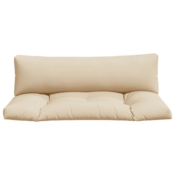 vidaXL Cuscini per Pallet 2 pz Beige in Tessuto