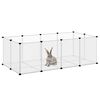 vidaXL Gabbia per Piccoli Animali Trasparente 144x74x46,5cm PP Acciaio