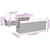 vidaXL Set Divano da Giardino 7 pcs Beige e Grigio Chiaro polyrattan