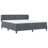 vidaXL Letto a molle con materasso Grigio scuro 180 x 200 cm Velluto