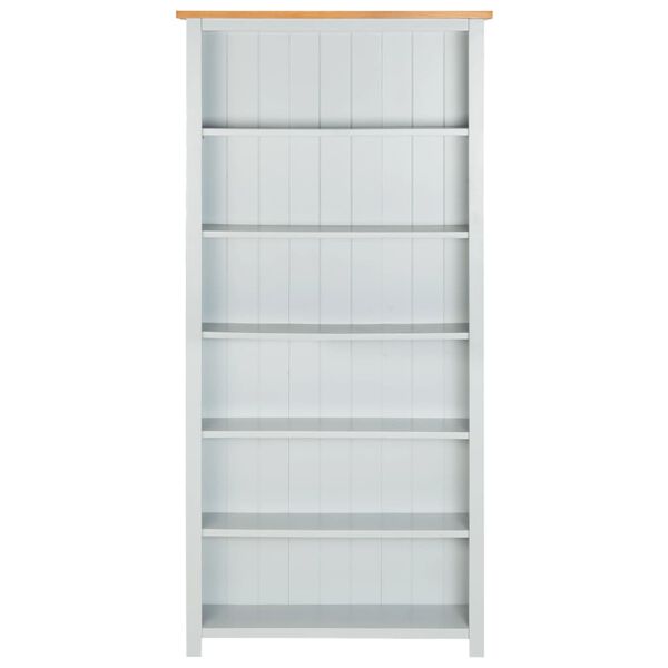 vidaXL Libreria a 6 Ripiani 80x22,5x170 cm in Massello di Rovere