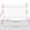 vidaXL Recinzione per Giardino 9 pcs Grigio 15,3 x 1 m