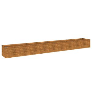 vidaXL Letto Rialzato da Giardino 386x50x36 cm Acciaio Corten