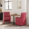 vidaXL Sedie da Pranzo con Ruote 2 pcs Rosso vino 58 x 65 x 98 cm