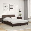 vidaXL Letto con Materasso Dover Marrone 140x190cm in Similpelle