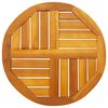 vidaXL Piano per Tavolo &Oslash;50x2 cm Rotondo in Legno Massello di Acacia