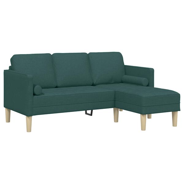 vidaXL Set di divani 2 pcs Verde Scuro 173 x 131 x 67 cm Tessuto