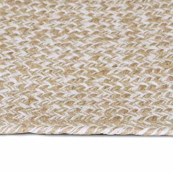 vidaXL Tappeti per area Naturale e Bianco 140 x 200 cm Juta