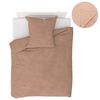 vidaXL Set di Biancheria Letto 4 pz in Pile Beige 155x200/80x80 cm