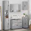 vidaXL Set di mobili per il bagno 5 pcs Grigio sonoma 30 x 35 x 192 cm