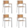 vidaXL Set da pranzo per esterni 5 pcs Legno di Acacia Massello