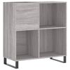 vidaXL Mobile Porta Dischi Grigio Sonoma 84,5x38x89 Legno Multistrato