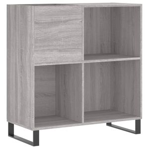 vidaXL Mobile Porta Dischi Grigio Sonoma 84,5x38x89 Legno Multistrato