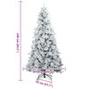 vidaXL Albero di Natale Artificiale con Rami Pieghevoli Bianco 240 cm