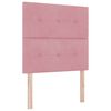 vidaXL Letto a molle con materasso Rosa 120 x 190 cm Tessuto