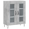 vidaXL Credenza Grigio Cemento 69,5x34x180 cm in Legno Multistrato