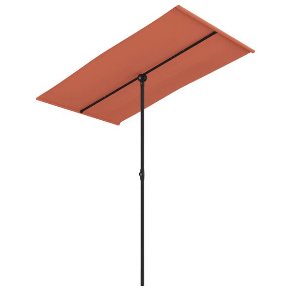 vidaXL Ombrellone da Giardino Palo in Alluminio 180x110cm Terracotta