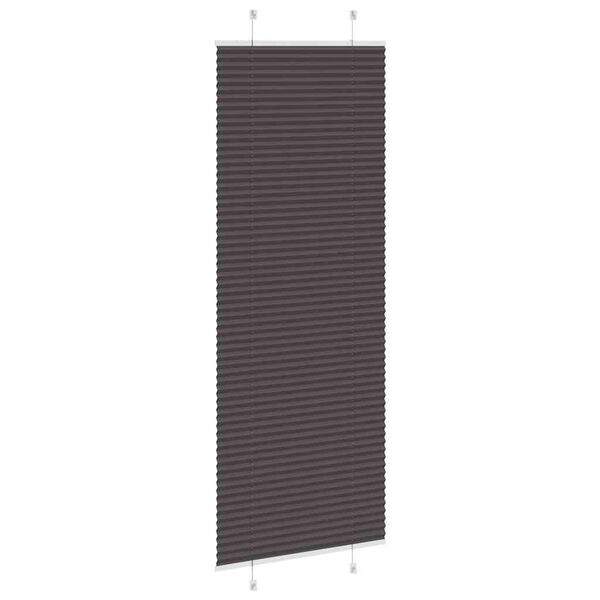 vidaXL Tenda Plissettata Nera 80x200 cm Larghezza Tessuto 79,4 cm